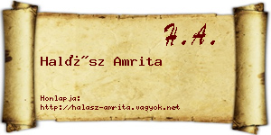 Halász Amrita névjegykártya